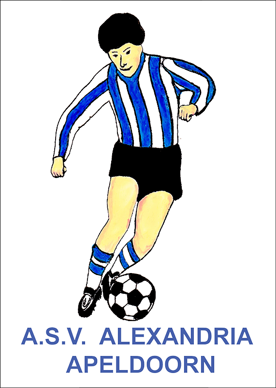 Historisch clublogo voetbalvereniging ASV Alexandria uit Apeldoorn