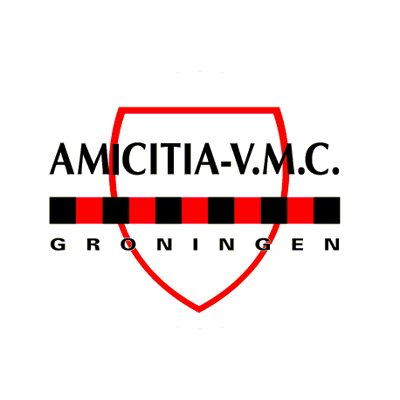 Historisch clublogo voetbalvereniging Amicitia VMC uit Groningen
