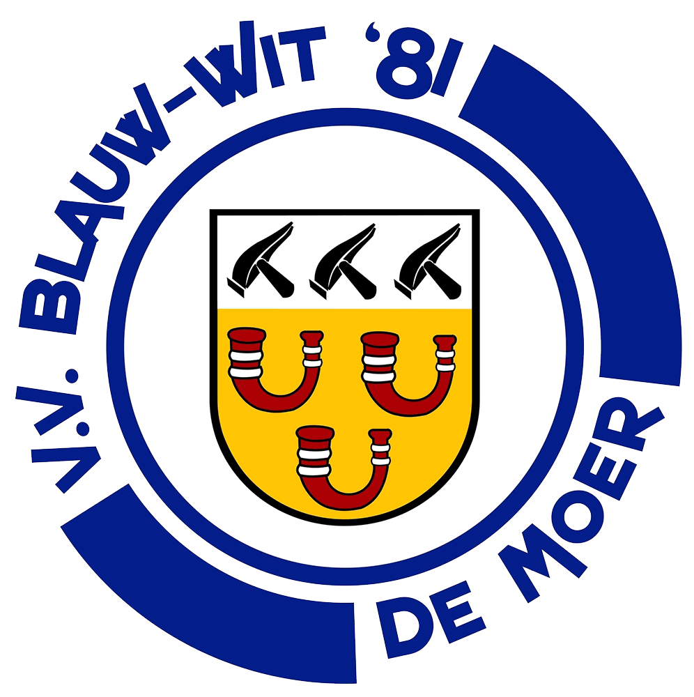Clublogo voetbalvereniging Blauw Wit '81 uit De Moer