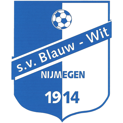 Clublogo voetbalvereniging SV Blauw Wit uit Nijmegen