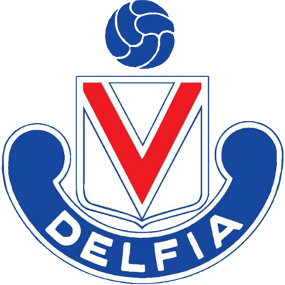 Clublogo voetbalvereniging Delfia uit Delft