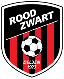 Clublogo voetbalvereniging Rood Zwart uit Delden