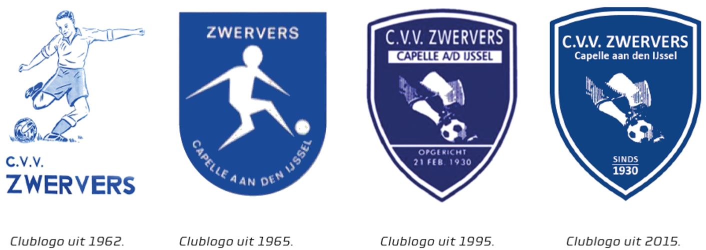 Historisch clublogo voetbalvereniging CVV Zwervers uit Capelle aan den IJssel