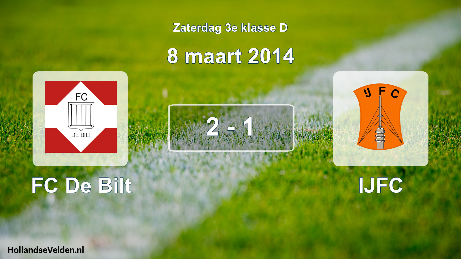 Total number of matches played: FC De Bilt - IJFC 2 - 1 (8 March 2014)