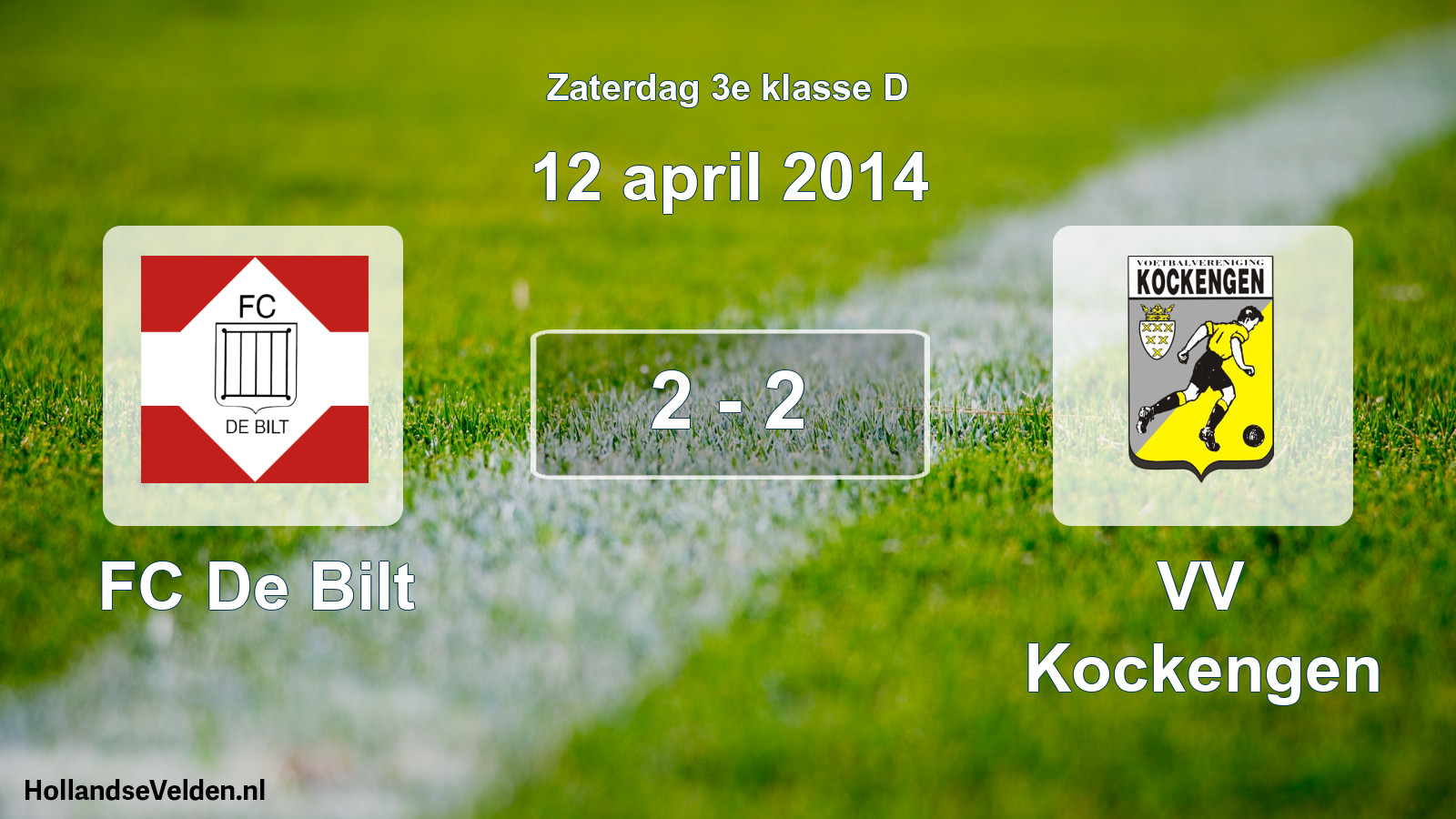 Total number of matches played: FC De Bilt - VV Kockengen 2 - 2 (12 April 2014)
