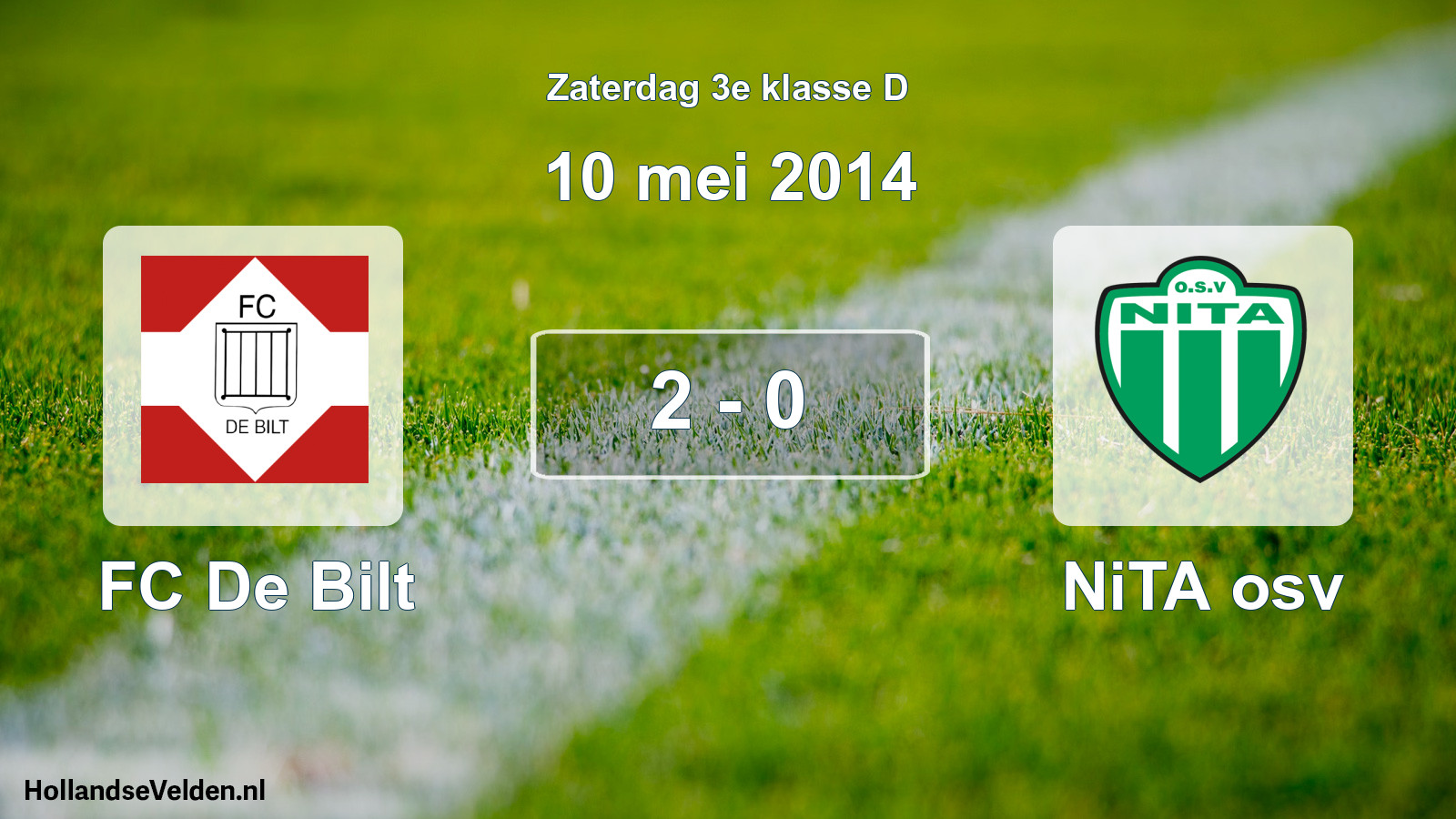 Total number of matches played: FC De Bilt - NiTA osv 2 - 0 (10 May 2014)