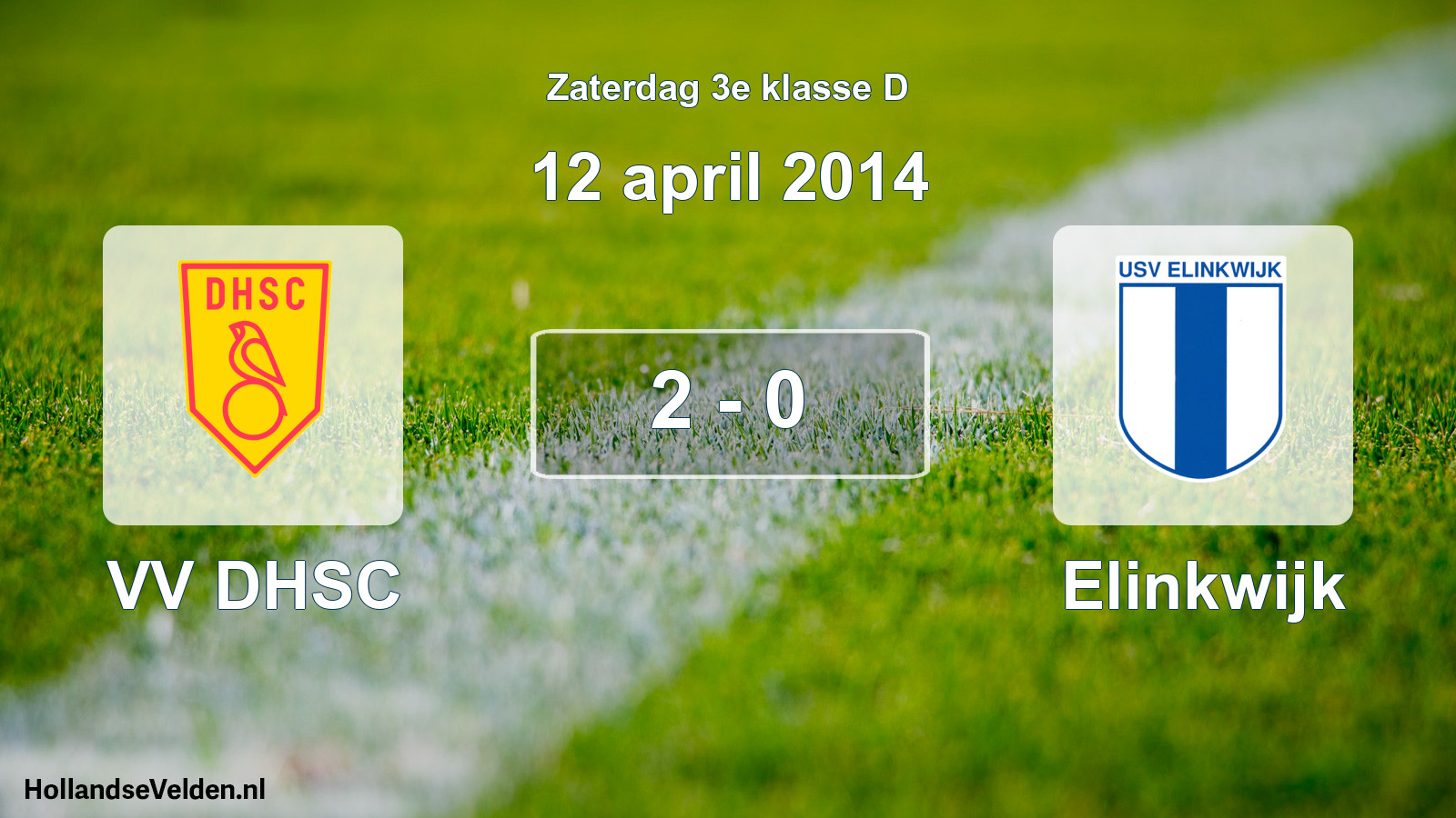 Total number of matches played: VV DHSC - Elinkwijk 2 - 0 (12 April 2014)