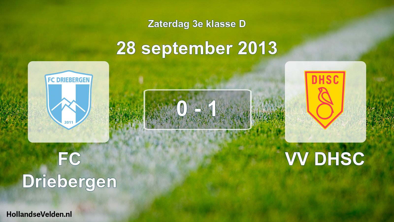 Total number of matches played: FC Driebergen - VV DHSC 0 - 1 (28 September 2013)