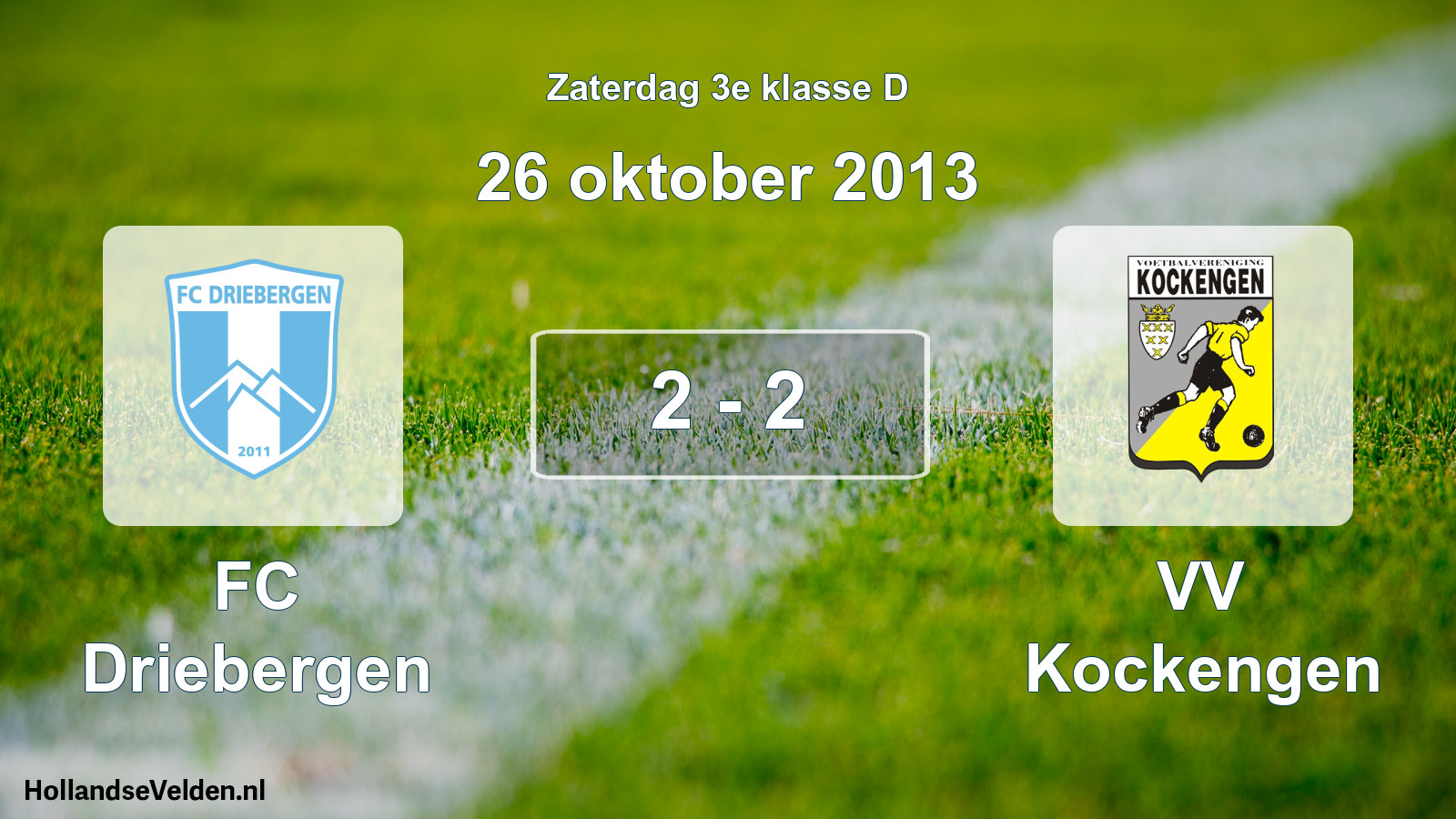 Total number of matches played: FC Driebergen - VV Kockengen 2 - 2 (26 October 2013)