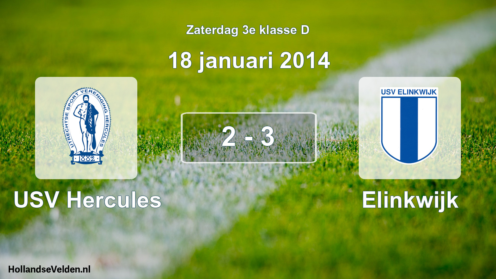 Total number of matches played: USV Hercules - Elinkwijk 2 - 3 (18 January 2014)