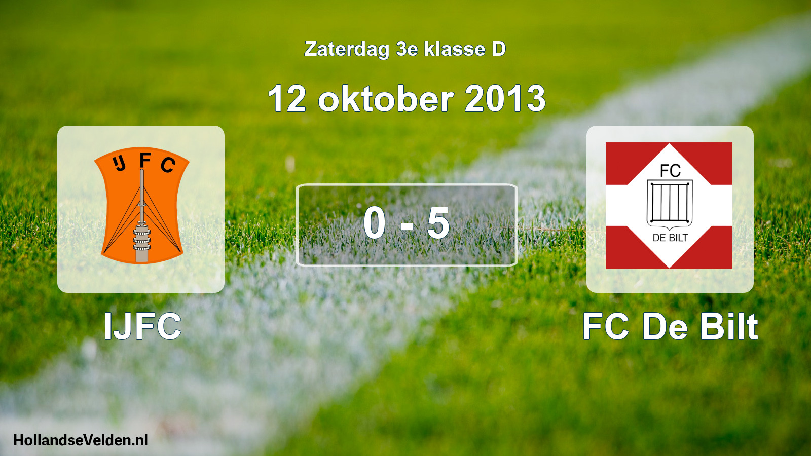 Total number of matches played: IJFC - FC De Bilt 0 - 5 (12 October 2013)
