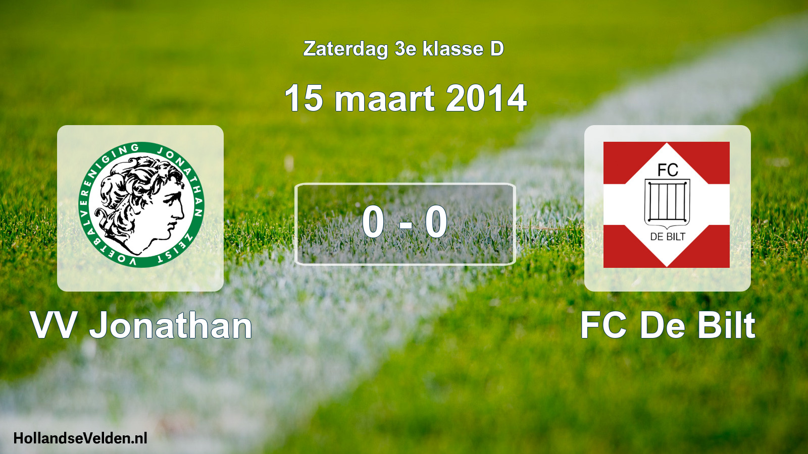 Total number of matches played: VV Jonathan - FC De Bilt 0 - 0 (15 March 2014)