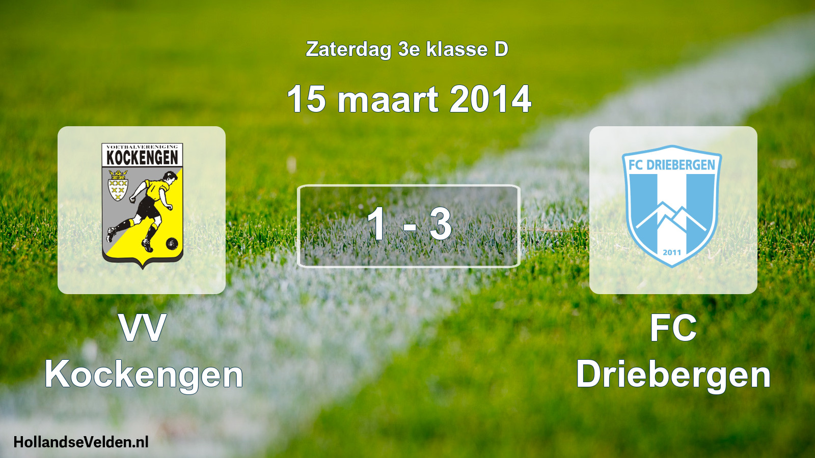 Total number of matches played: VV Kockengen - FC Driebergen 1 - 3 (15 March 2014)
