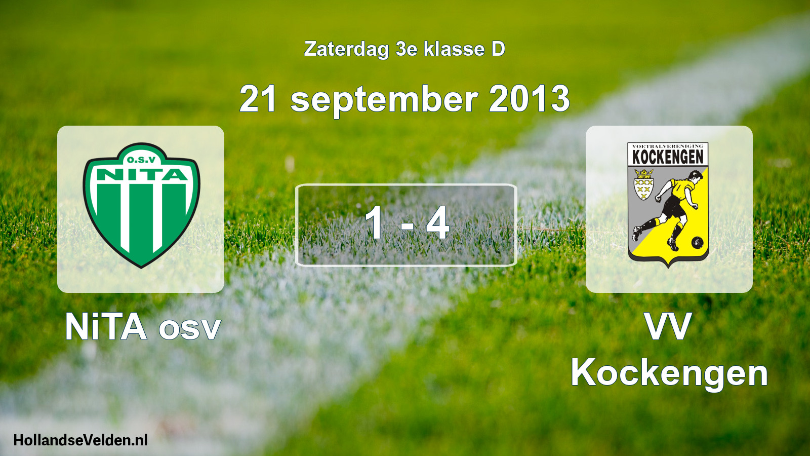 Total number of matches played: NiTA osv - VV Kockengen 1 - 4 (21 September 2013)