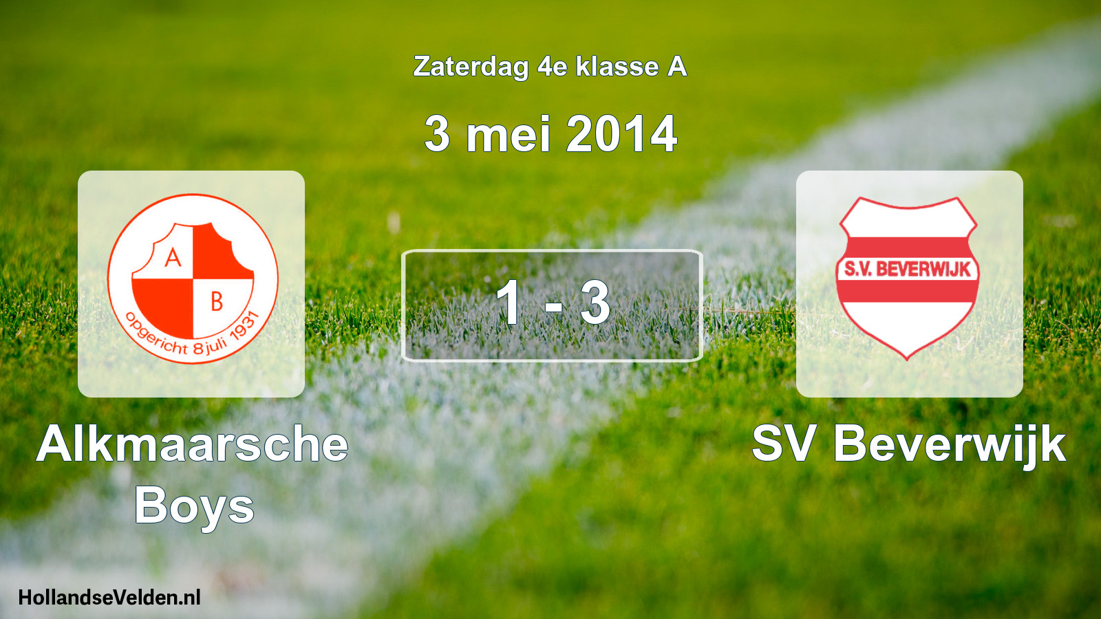 Total number of matches played: Alkmaarsche Boys - SV Beverwijk 1 - 3 (3 May 2014)