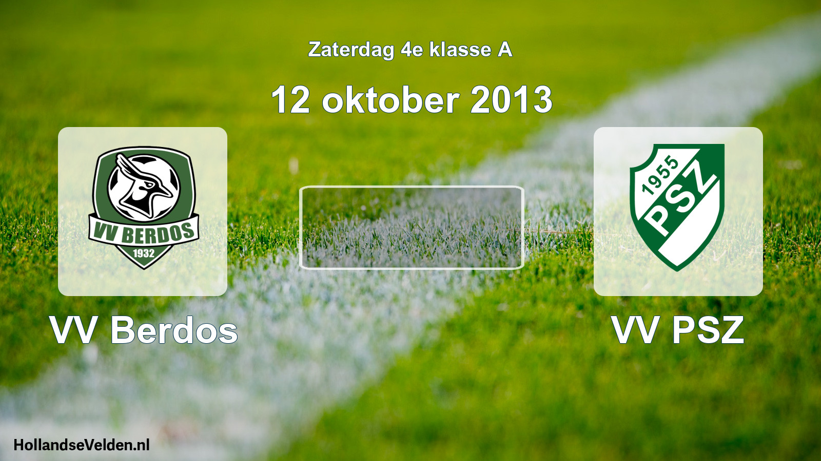 Scheduled Match: VV Berdos - VV PSZ (12 October 2013)