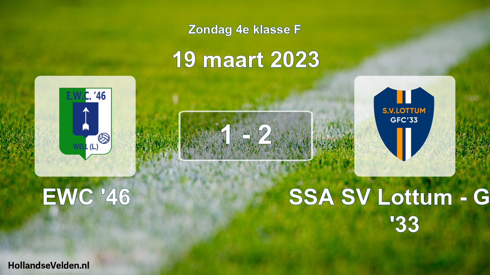 Total number of matches played: EWC '46 - SSA SV Lottum - GFC '33 1 - 2 (19 March 2023)