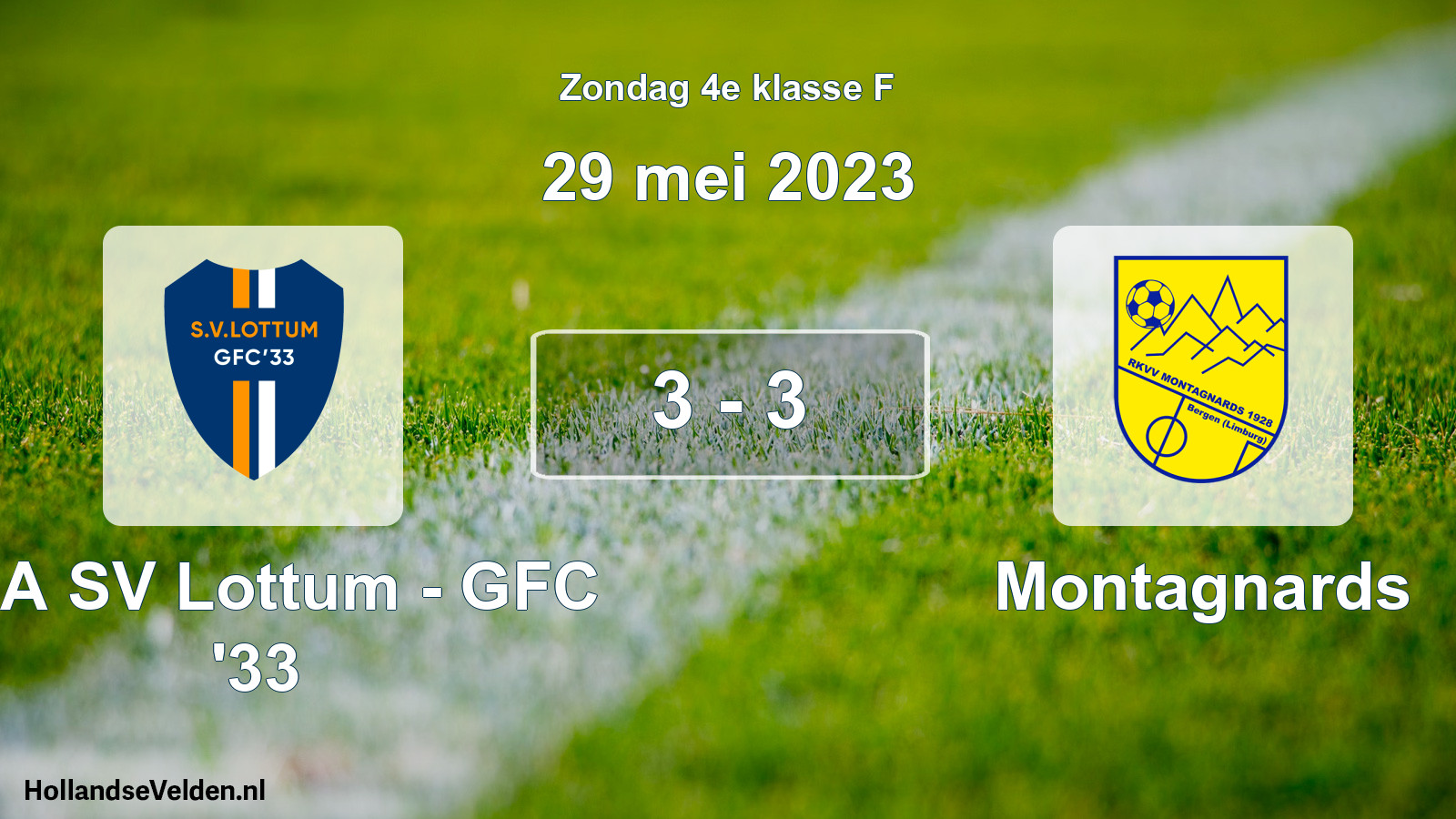 Total number of matches played: SSA SV Lottum - GFC '33 - Montagnards 3 - 3 (29 May 2023)