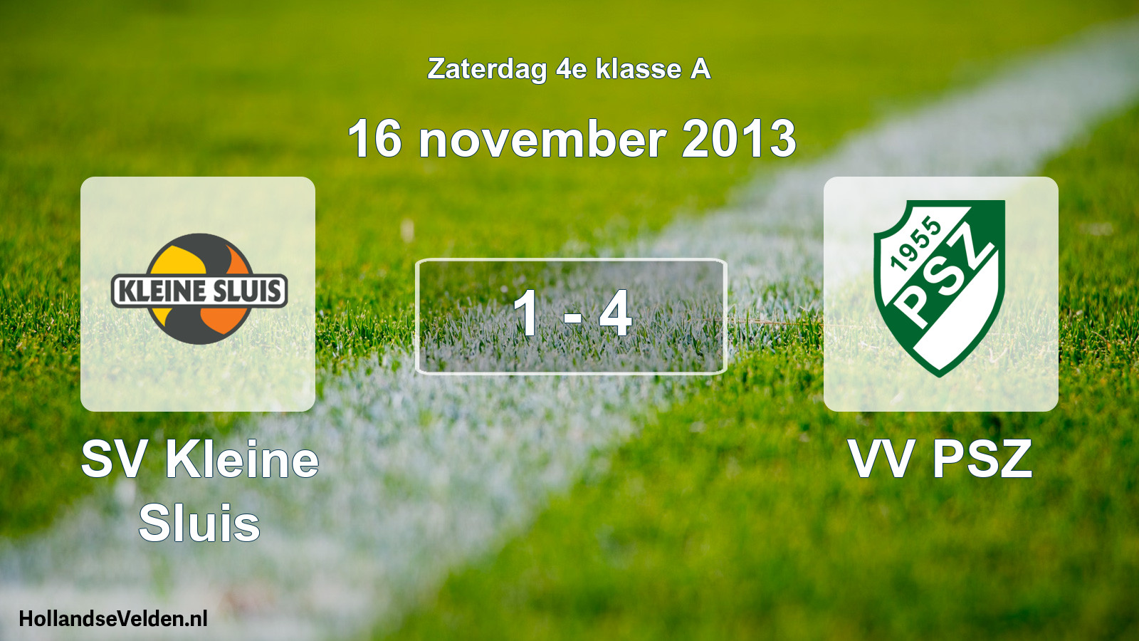 Total number of matches played: SV Kleine Sluis - VV PSZ 1 - 4 (16 November 2013)