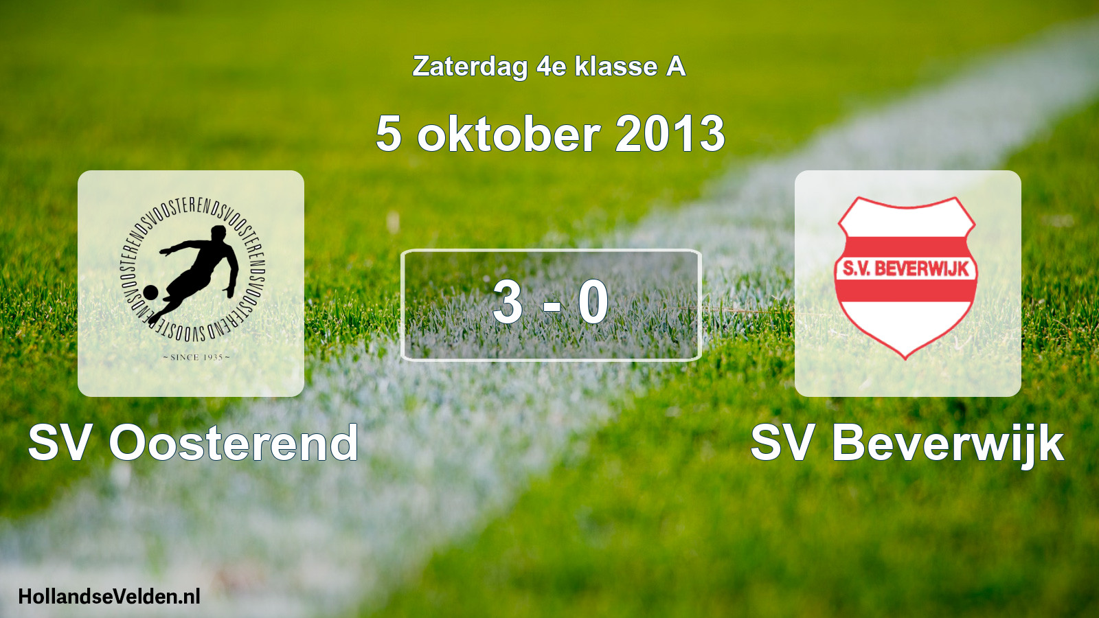 Total number of matches played: SV Oosterend - SV Beverwijk 3 - 0 (5 October 2013)