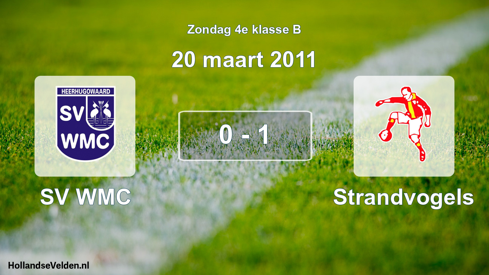 Total number of matches played: SV WMC - Strandvogels 0 - 1 (20 March 2011)