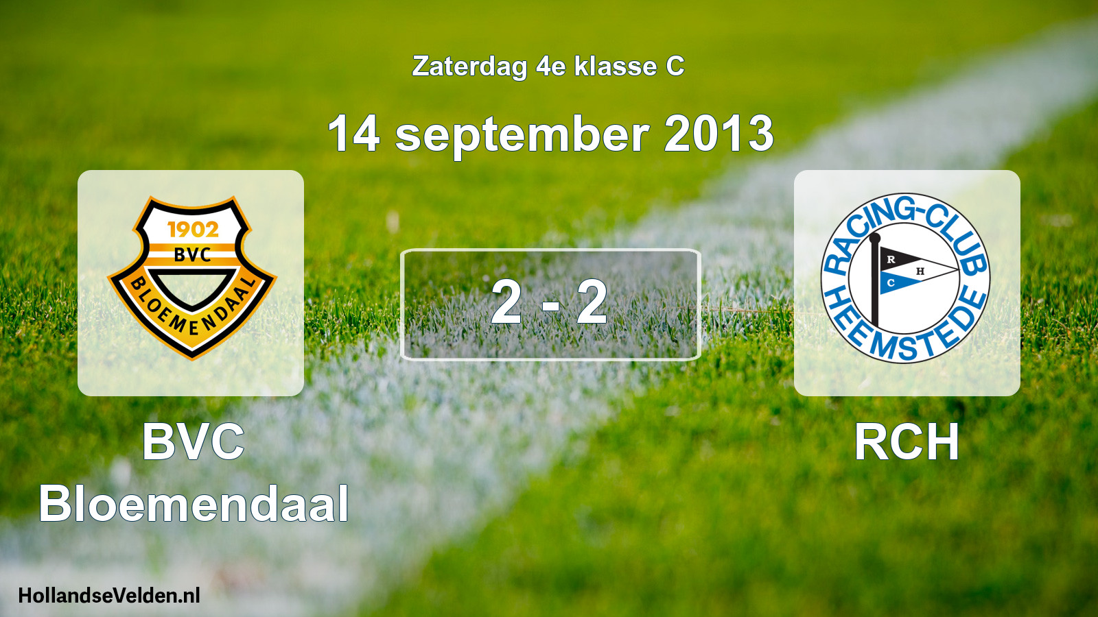 Total number of matches played: BVC Bloemendaal - RCH 2 - 2 (14 September 2013)