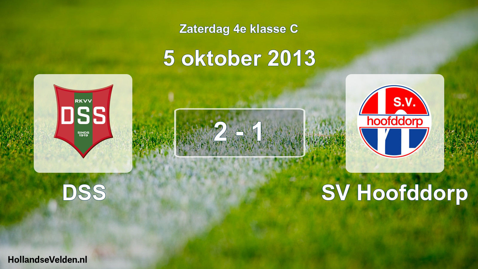 Total number of matches played: DSS - SV Hoofddorp 2 - 1 (5 October 2013)