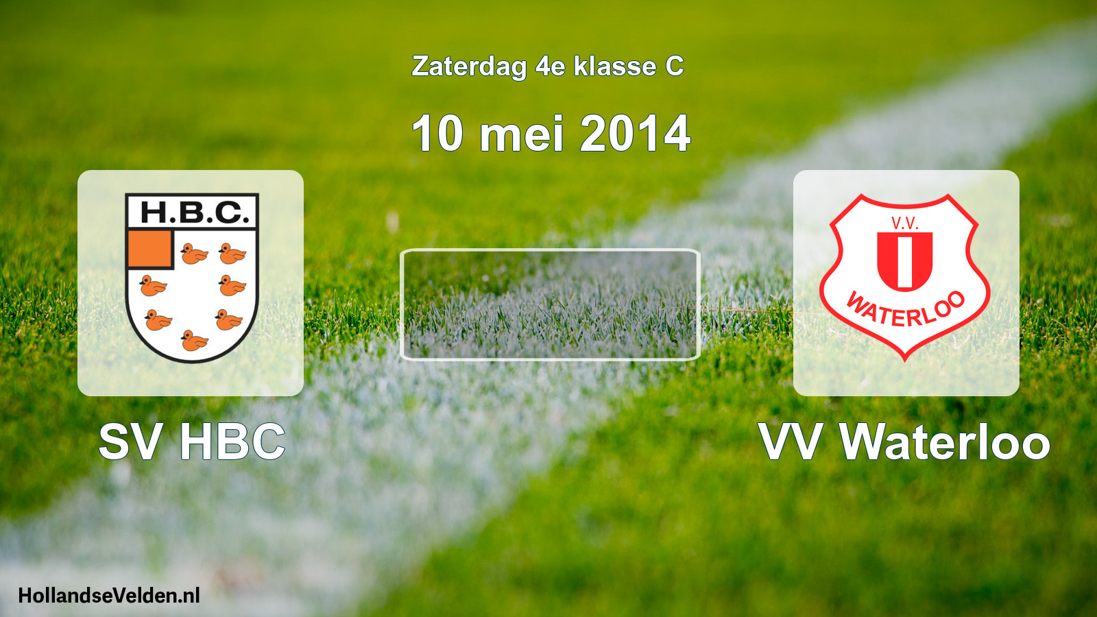 Scheduled Match: SV HBC - VV Waterloo (10 May 2014)
