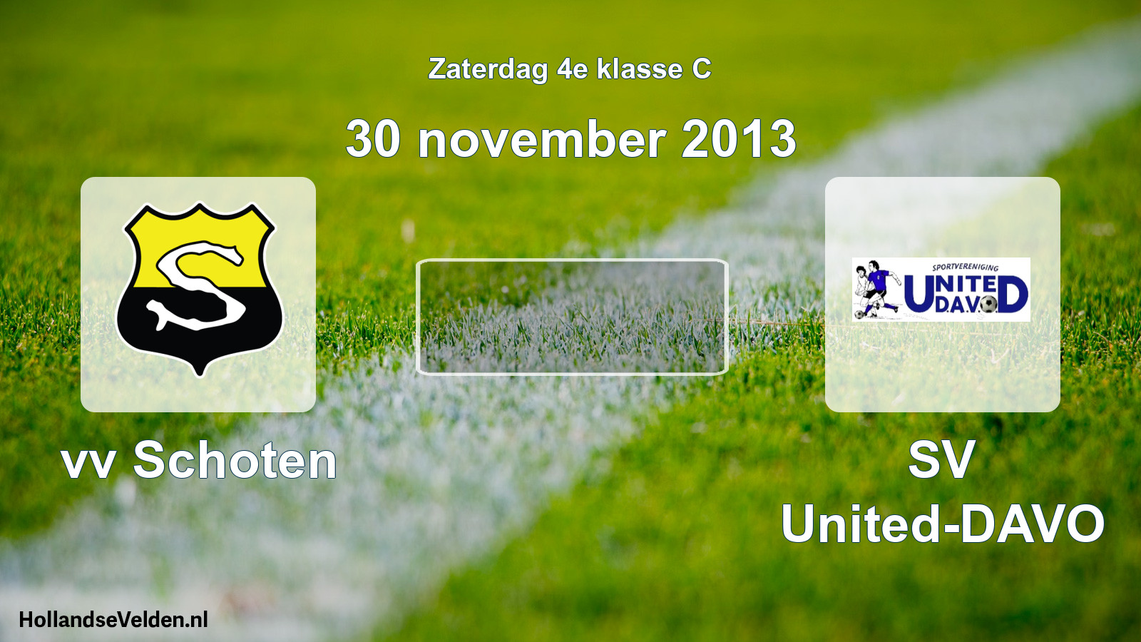 Scheduled Match: vv Schoten - SV United-DAVO (30 November 2013)
