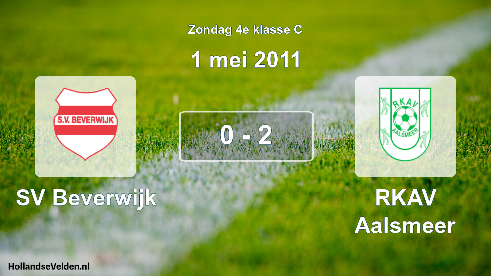 Total number of matches played: SV Beverwijk - RKAV Aalsmeer 0 - 2 (1 May 2011)
