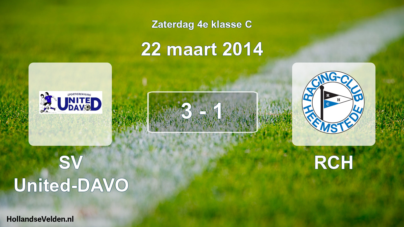 Total number of matches played: SV United-DAVO - RCH 3 - 1 (22 March 2014)