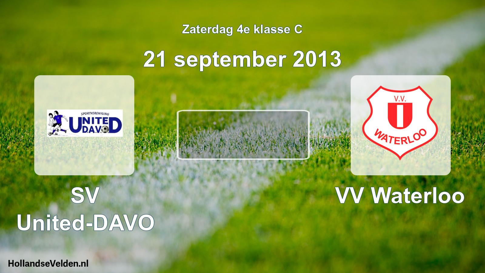 Scheduled Match: SV United-DAVO - VV Waterloo (21 September 2013)