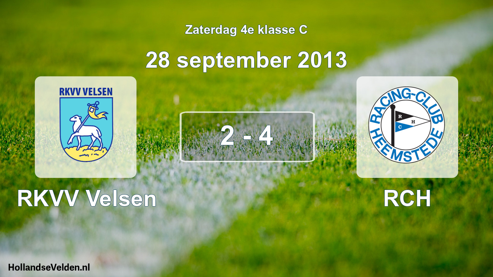 Total number of matches played: RKVV Velsen - RCH 2 - 4 (28 September 2013)