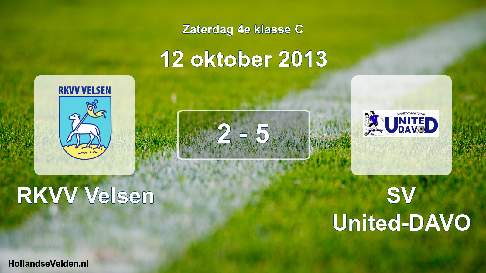 Total number of matches played: RKVV Velsen - SV United-DAVO 2 - 5 (12 October 2013)