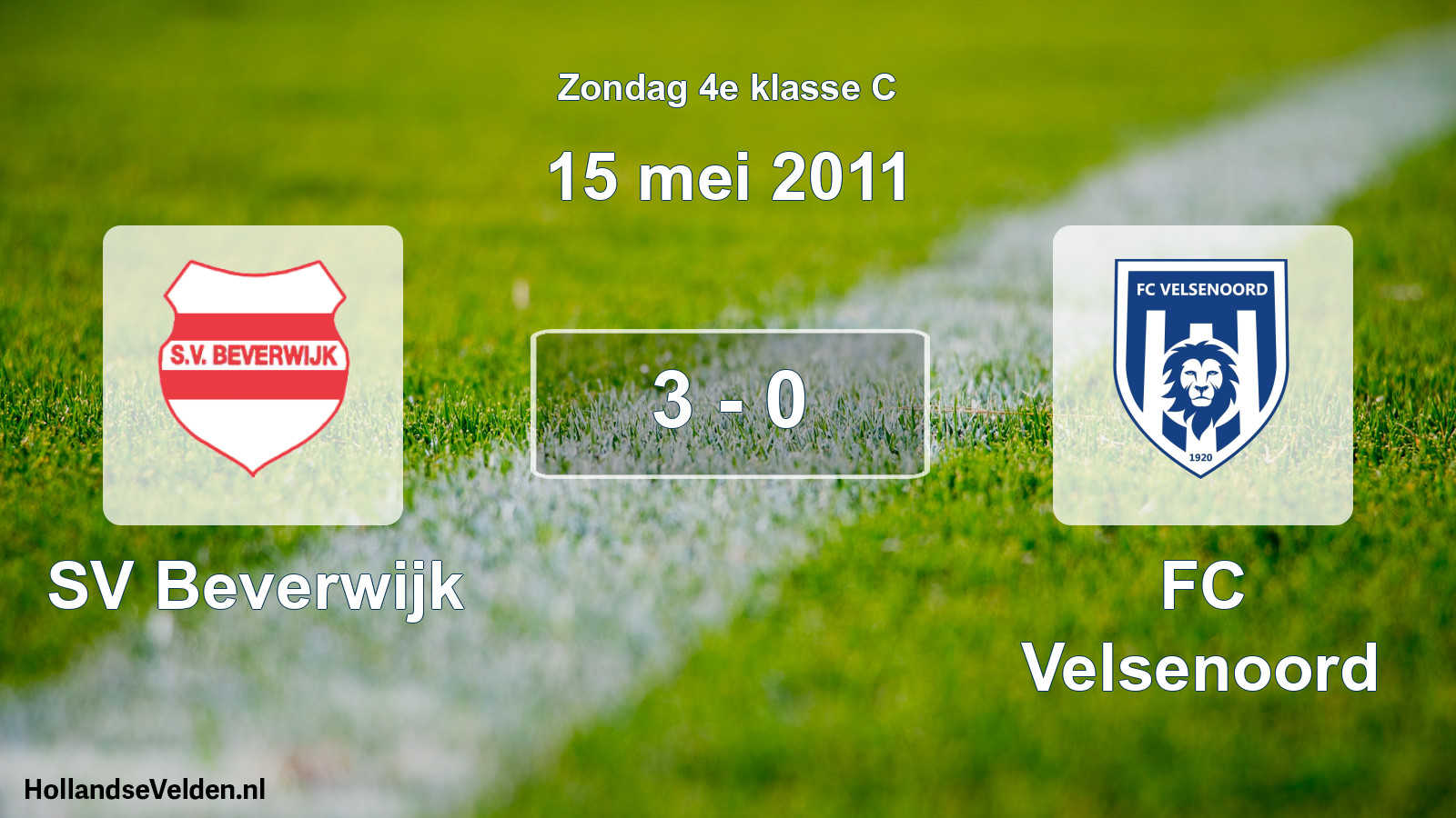 Total number of matches played: SV Beverwijk - FC Velsenoord 3 - 0 (15 May 2011)