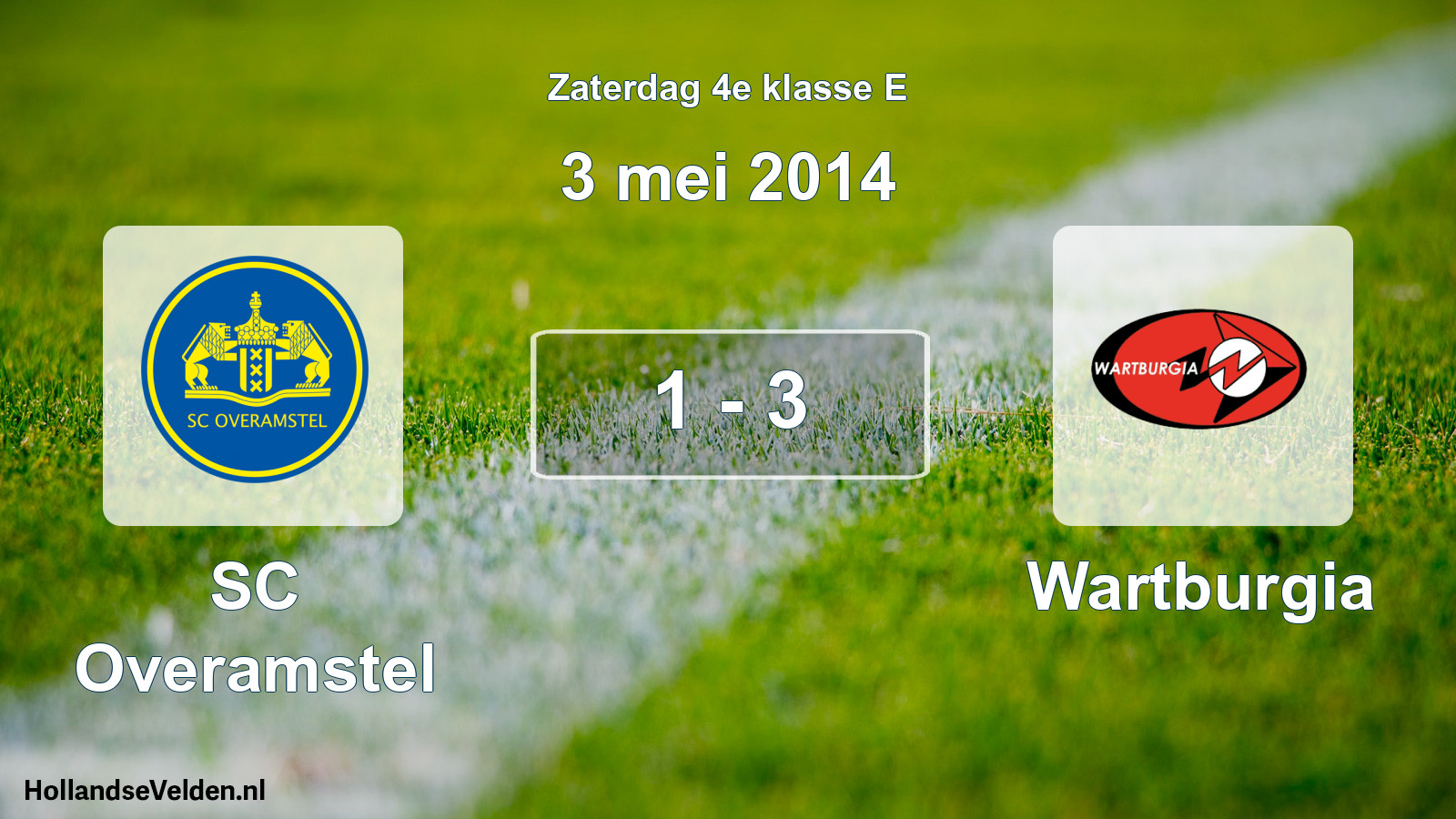 Total number of matches played: SC Overamstel - Wartburgia 1 - 3 (3 May 2014)