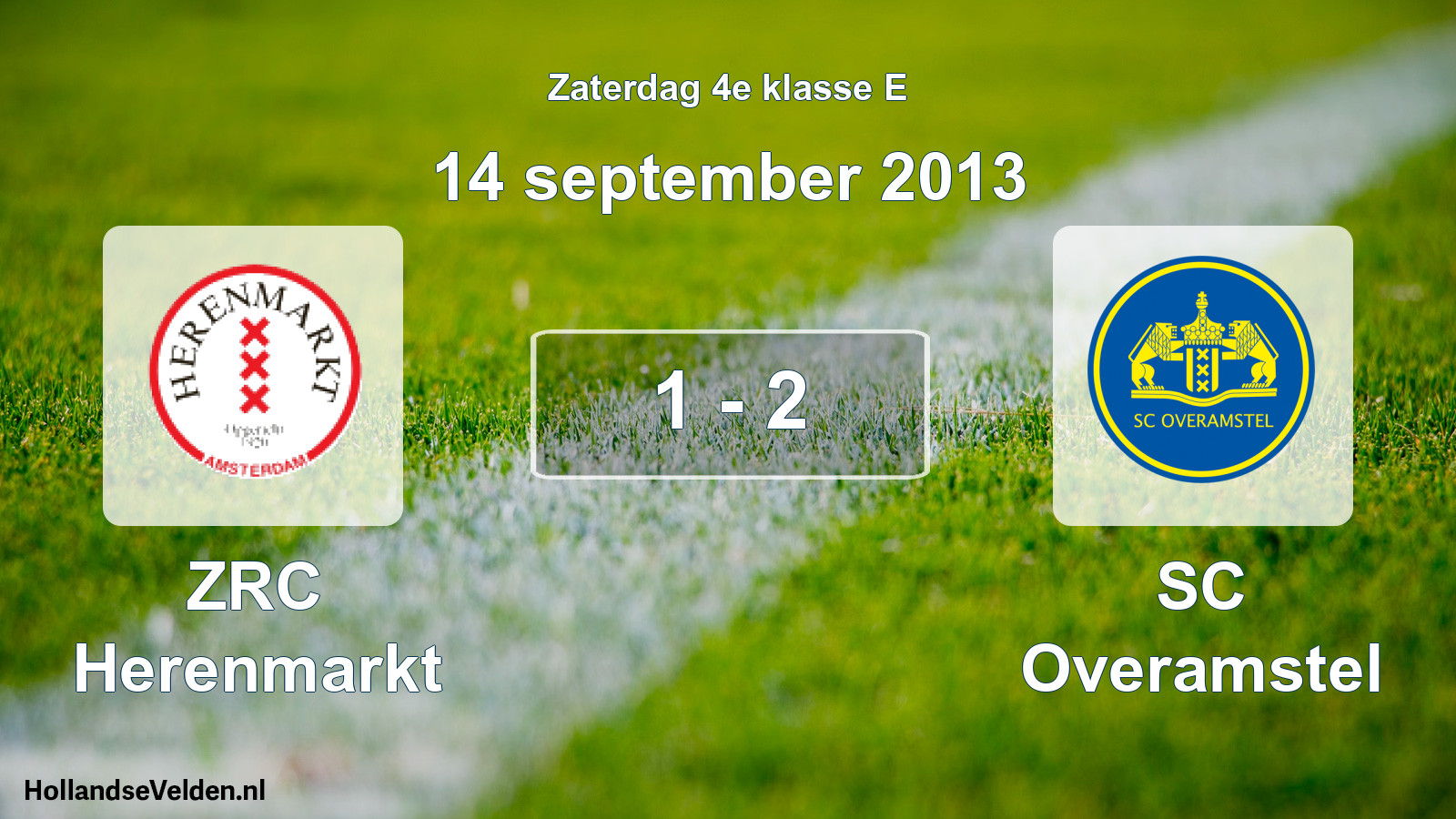 Total number of matches played: ZRC Herenmarkt - SC Overamstel 1 - 2 (14 September 2013)