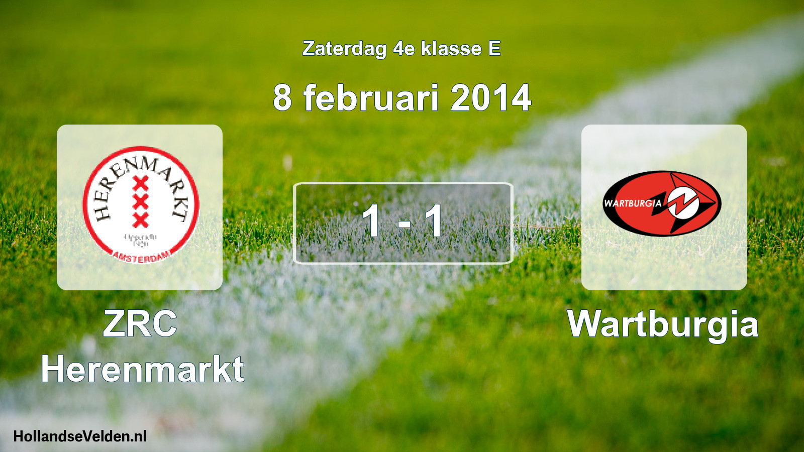 Total number of matches played: ZRC Herenmarkt - Wartburgia 1 - 1 (8 February 2014)