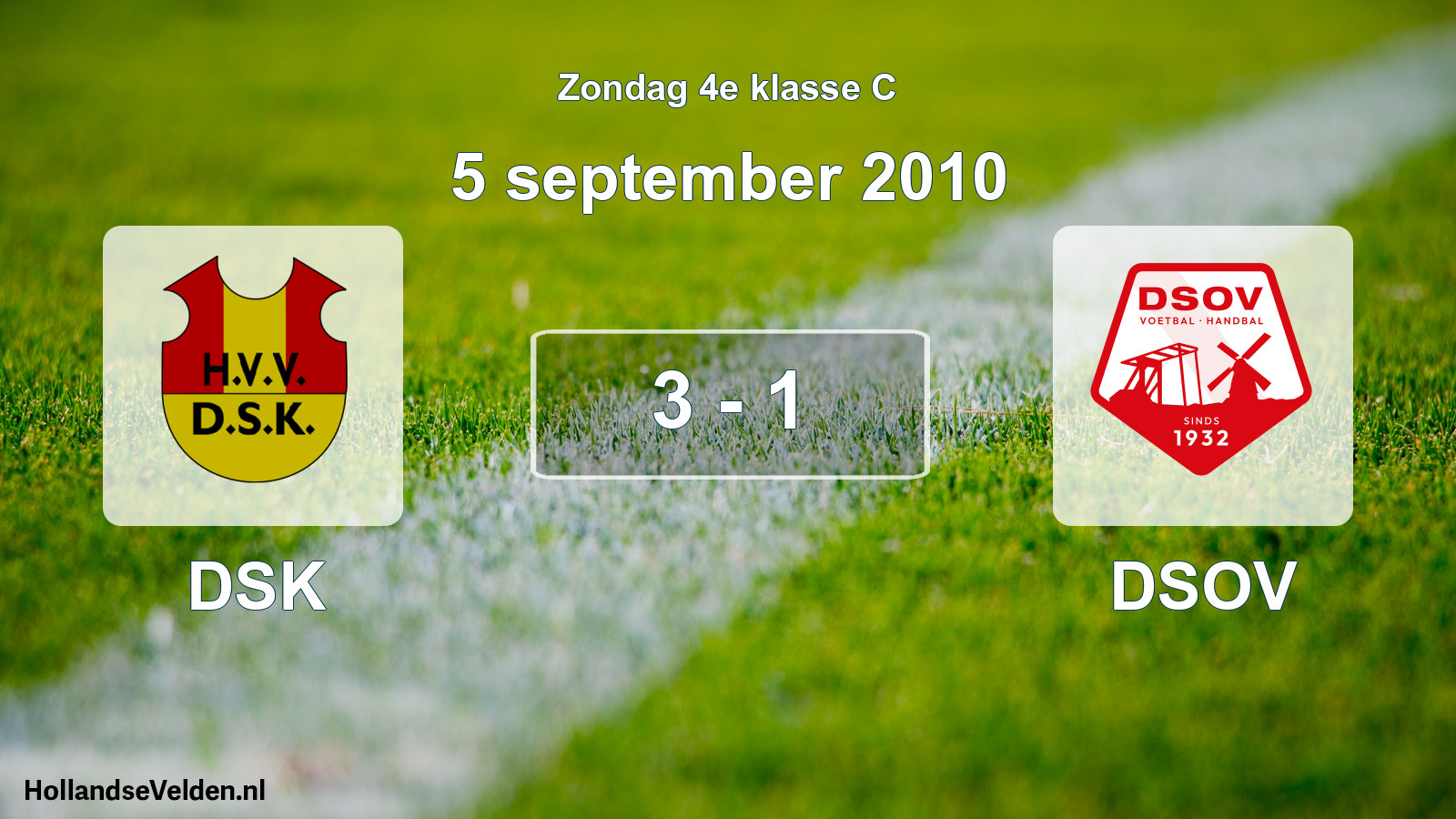 Total number of matches played: DSK - DSOV 3 - 1 (5 September 2010)