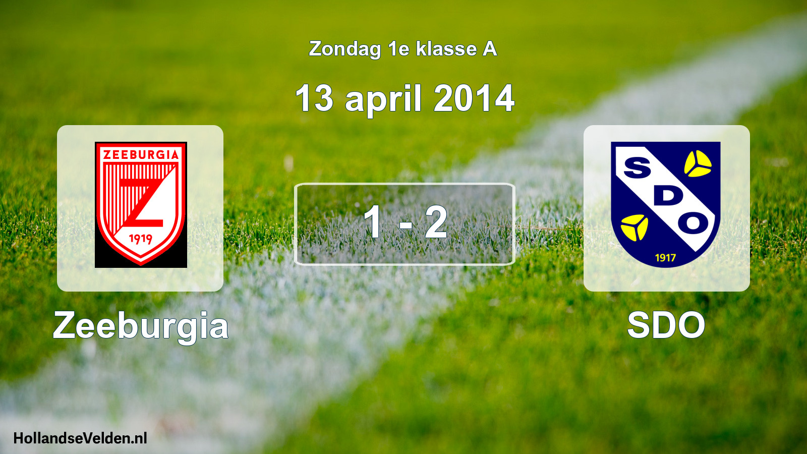 Total number of matches played: Zeeburgia - SDO 1 - 2 (13 April 2014)