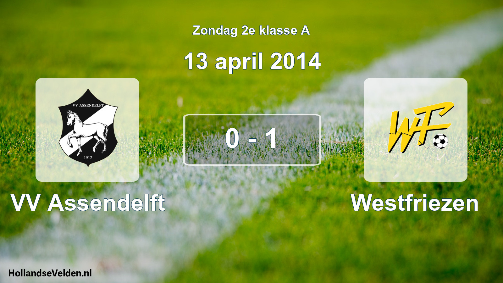 Total number of matches played: VV Assendelft - Westfriezen 0 - 1 (13 April 2014)