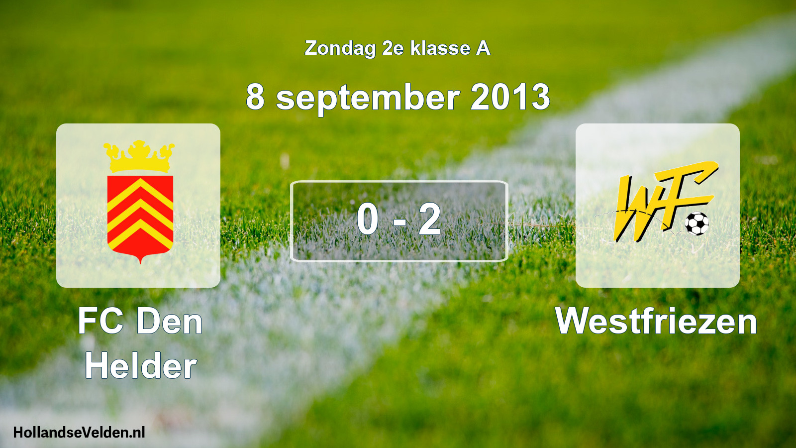 Total number of matches played: FC Den Helder - Westfriezen 0 - 2 (8 September 2013)