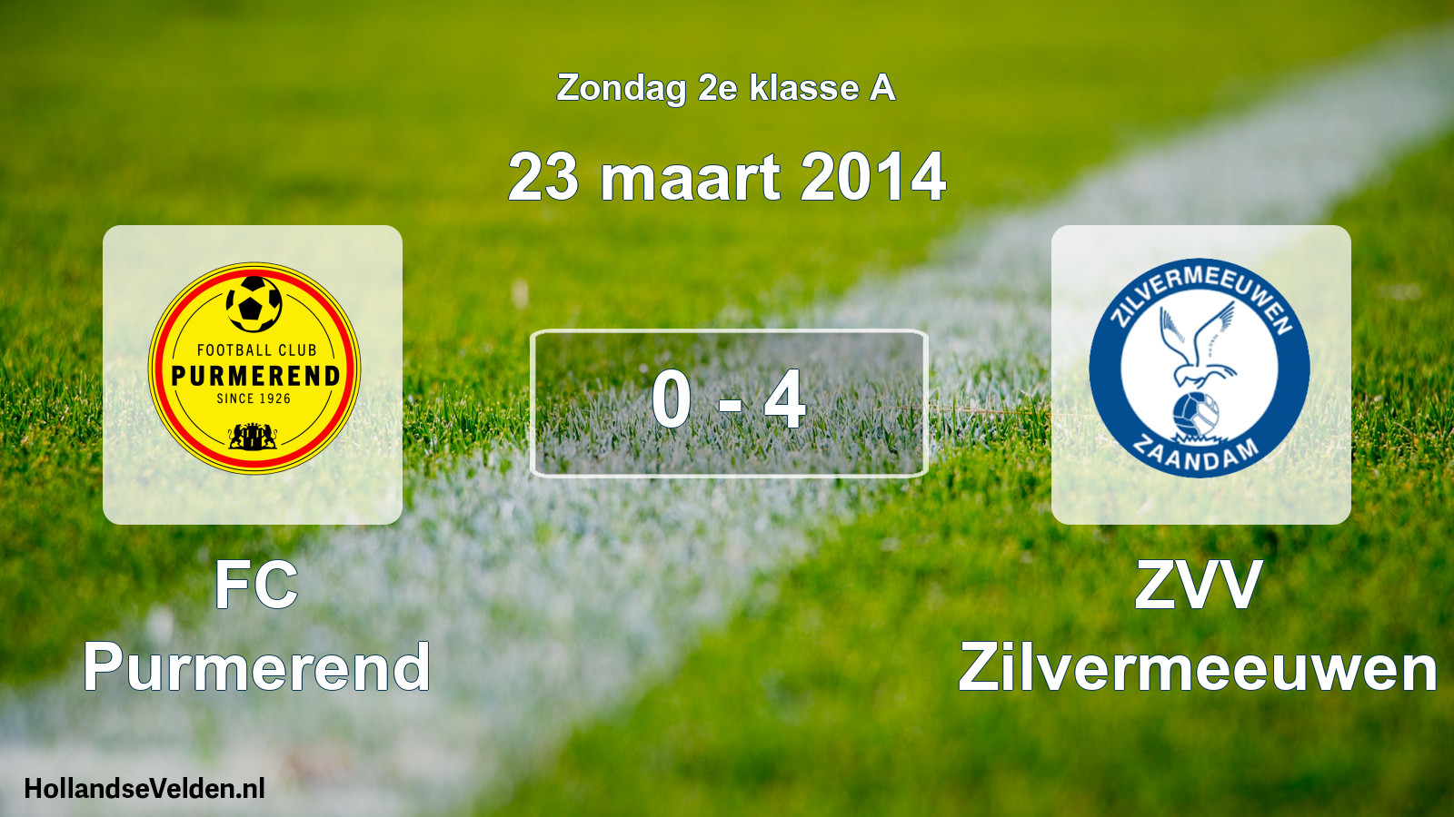 Total number of matches played: FC Purmerend - ZVV Zilvermeeuwen 0 - 4 (23 March 2014)