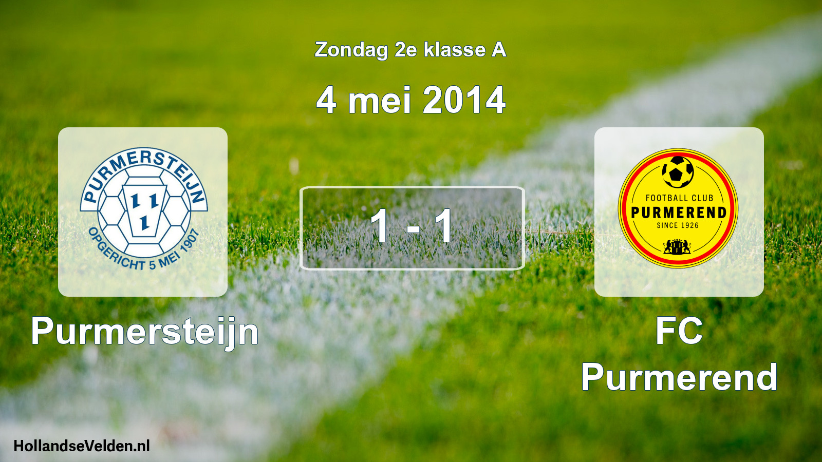 Total number of matches played: Purmersteijn - FC Purmerend 1 - 1 (4 May 2014)