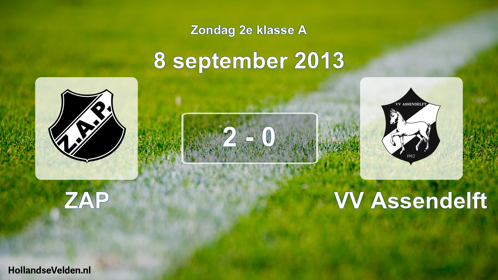 Total number of matches played: ZAP - VV Assendelft 2 - 0 (8 September 2013)