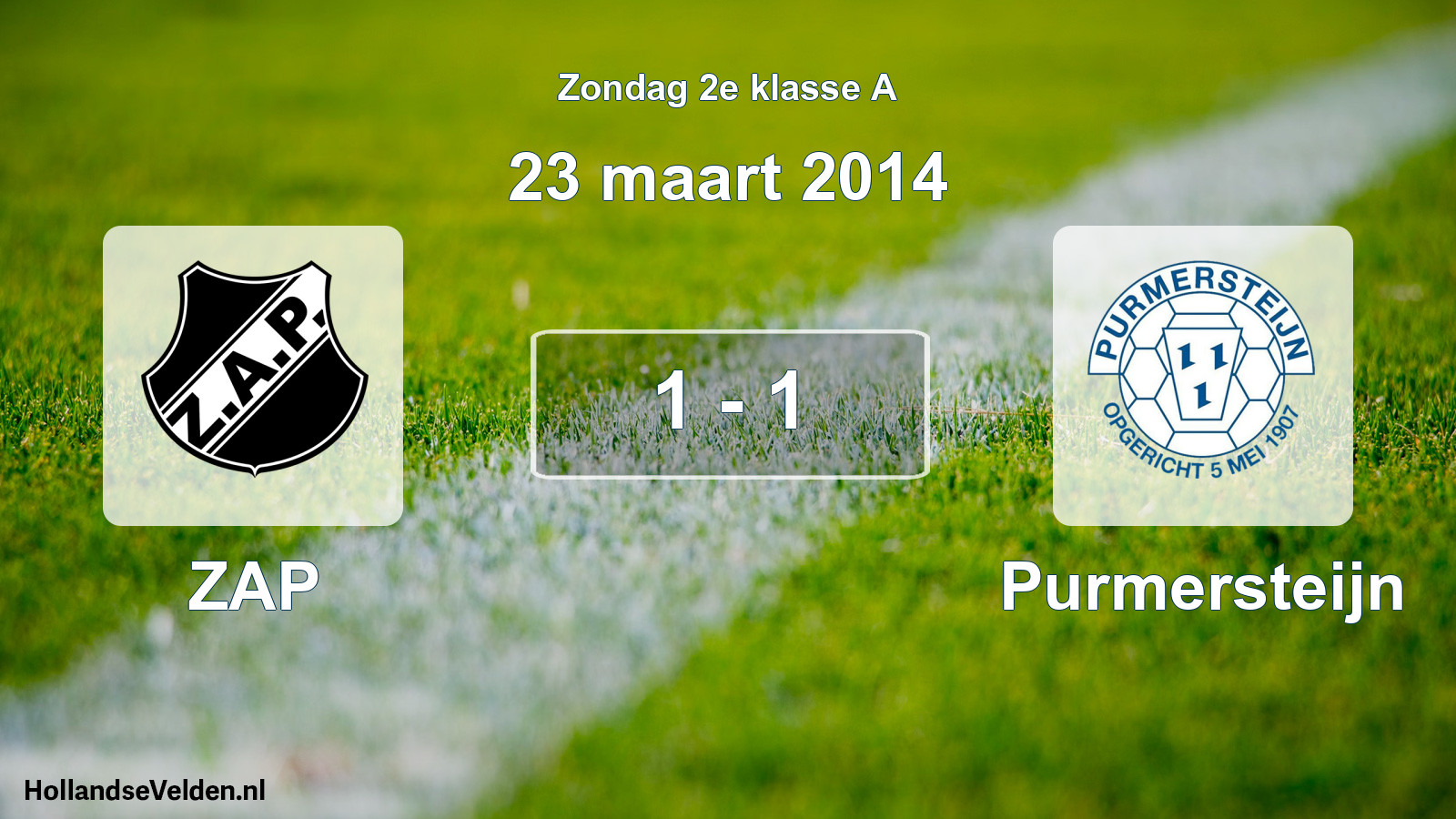 Total number of matches played: ZAP - Purmersteijn 1 - 1 (23 March 2014)