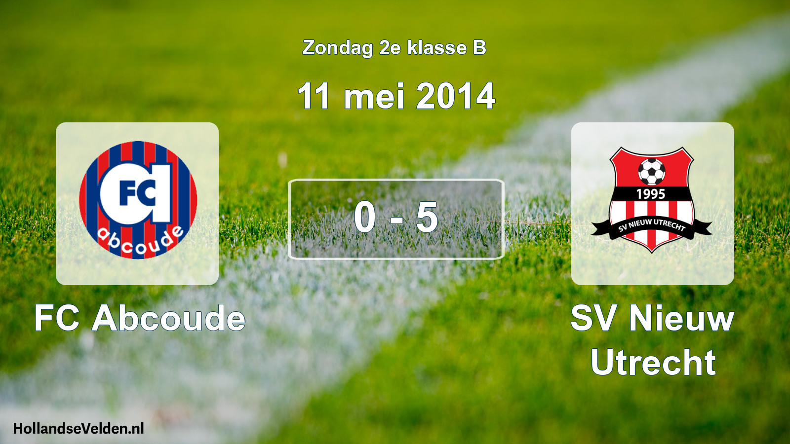 Total number of matches played: FC Abcoude - SV Nieuw Utrecht 0 - 5 (11 May 2014)