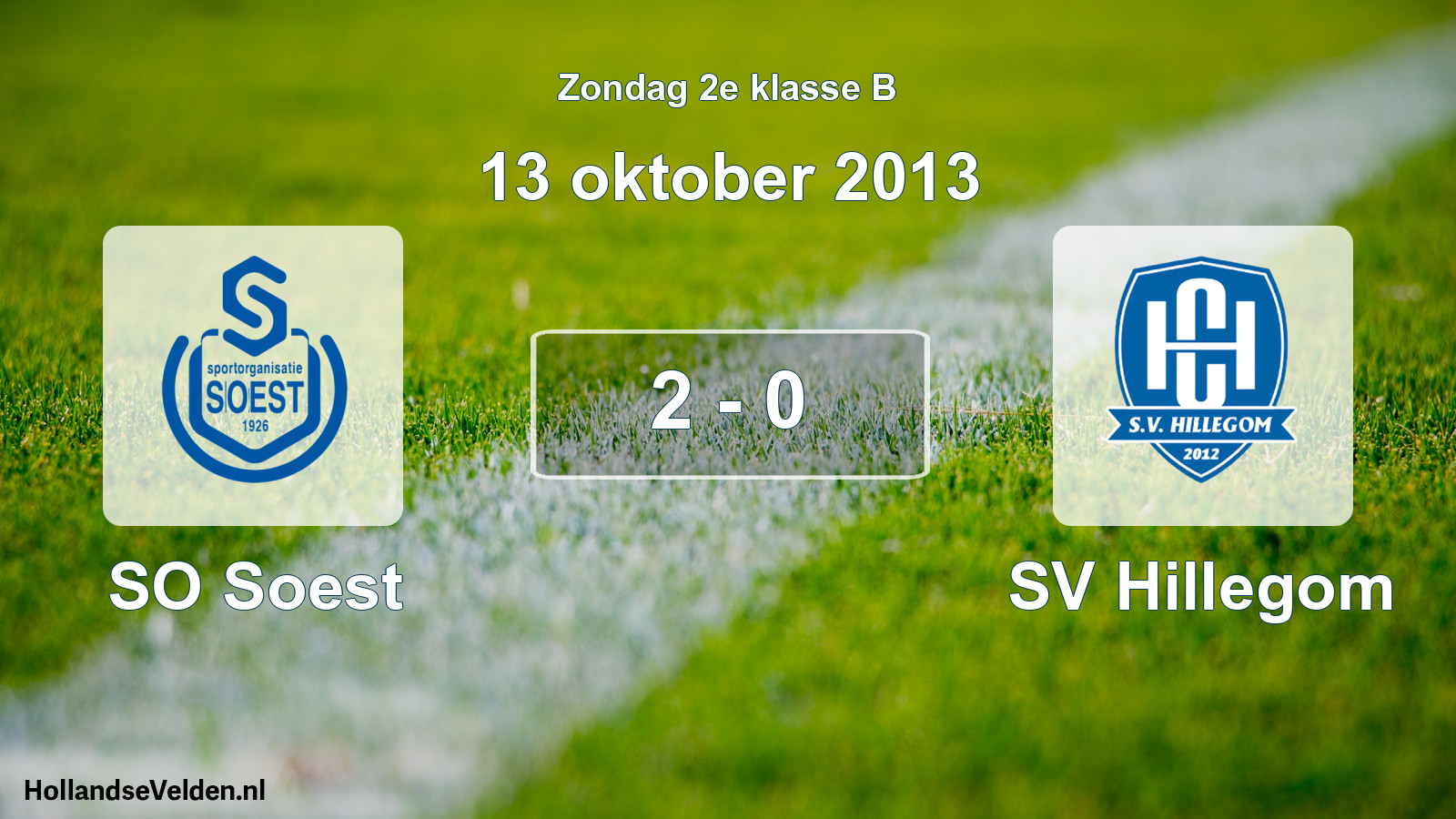 Total number of matches played: SO Soest - SV Hillegom 2 - 0 (13 October 2013)