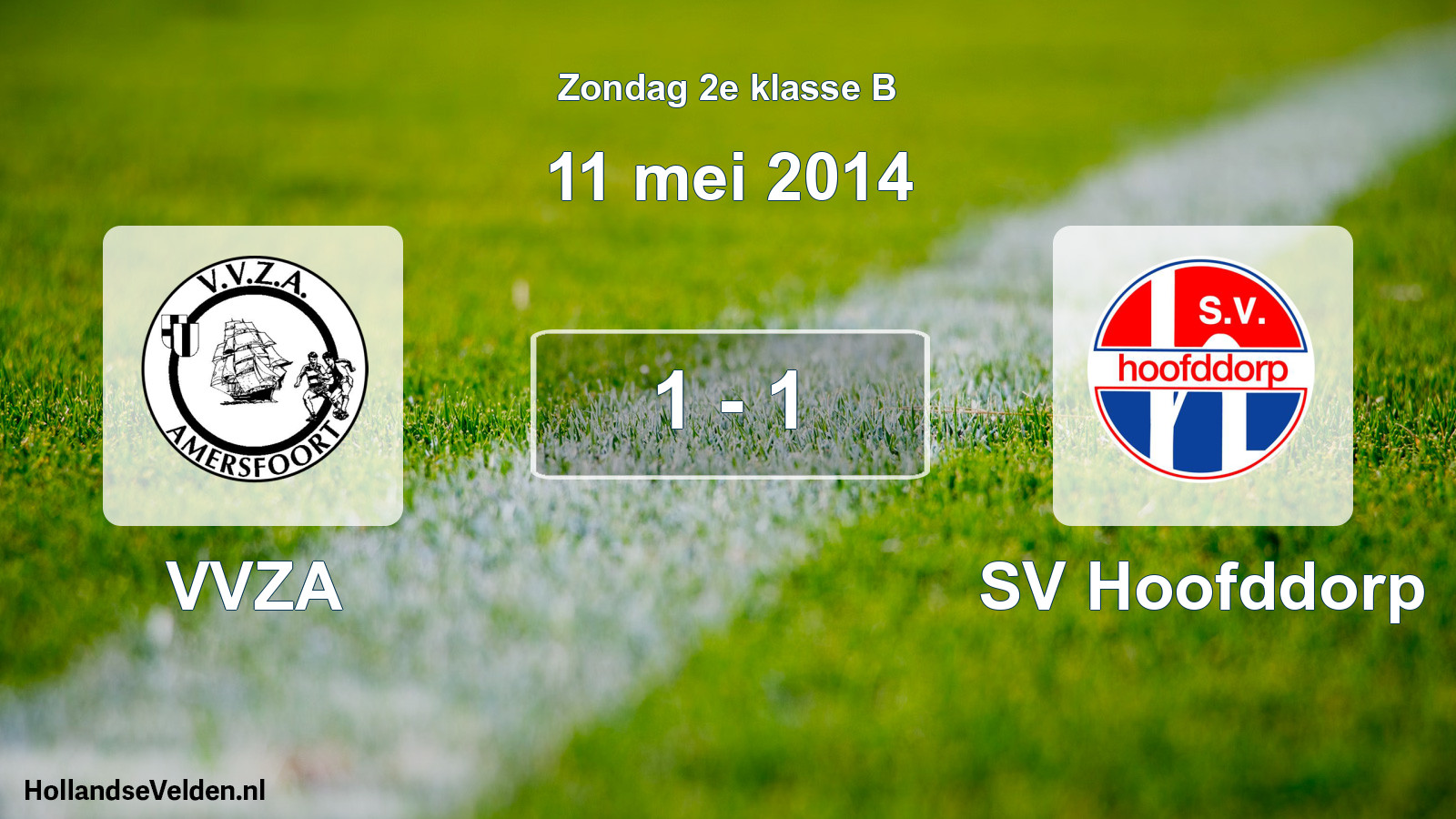 Total number of matches played: VVZA - SV Hoofddorp 1 - 1 (11 May 2014)