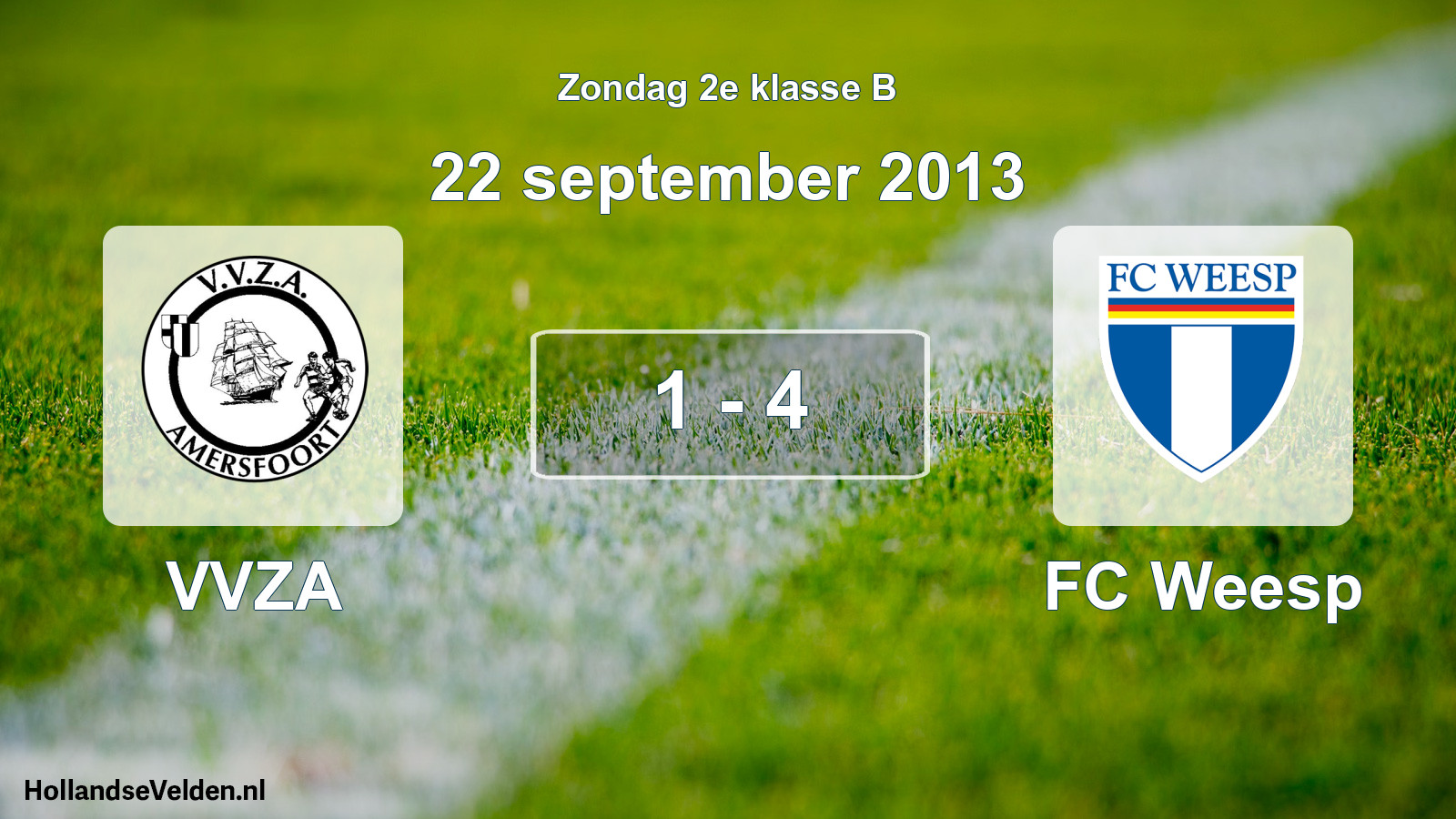 Total number of matches played: VVZA - FC Weesp 1 - 4 (22 September 2013)